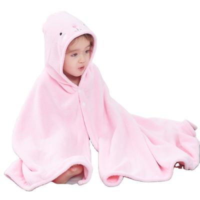 China Newborn bath Kids Baby Animal Unicorn Hooded Poncho Bath Beach Pool Towel Babies Bathrobes Baby Blanket for sale