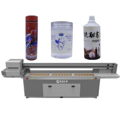 China Lipstick and round drink bottle and thermos. customized printing beautiful color digital inkjet printer machine for banner sign/bottle cylinder printing for sale