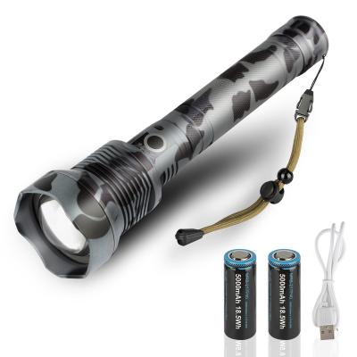 China Super Power 26650 p70 LED Outdoor Aluminum Outdoor Emergency Tactical Flashlight for sale