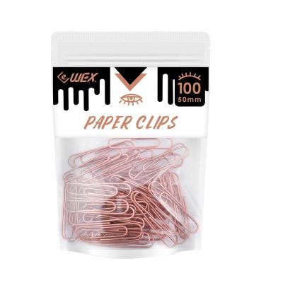 China School Home Office Japan Rose Gold 100PCS Most Popular Vinyl Coat 50mm Elephant In Zipper Lock Bag Standup Paper Clips for sale