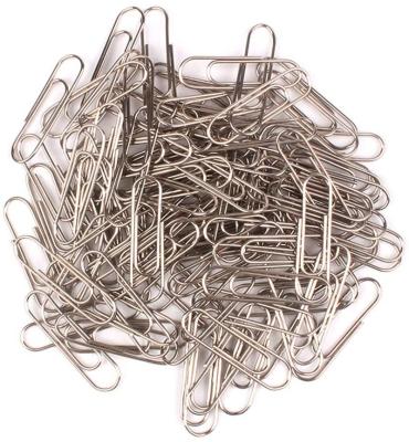 China Best High Quality Value For Money 400pcs Stationery Galvanized With Plastic Box Paper Clips for sale