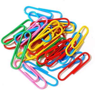 China Best High Quality Multi-Color High Quality Cost-Effective 100pcs Vinyl Jumbo Coat 50mm Metal In PAPER BOX Paper Clips for sale