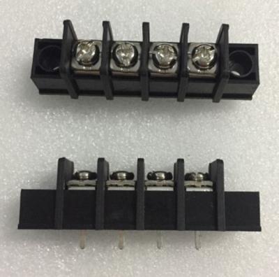 China 10mm Pitch Barrier Terminal Block With Flange KDTE55 300V 25A 10mm Pitch 22-12AWG for sale