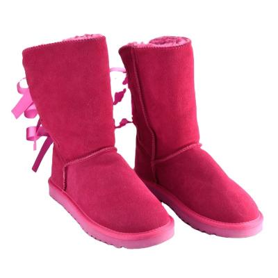 China Fashion Trend Factory Direct Selling Winter Wholesale High Top Bowknot Woman Multi Snow Boots for sale