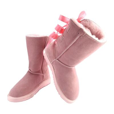 China Fashion Trend Factory Direct Selling Winter Wholesale High Top Bowknot Woman Multi Snow Boots for sale