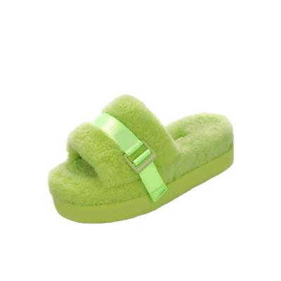 China 2021xdxugg Fashion Trend Woolen Slippers Comfortable Open Toe Outdoor Warm Leather Slippers for sale