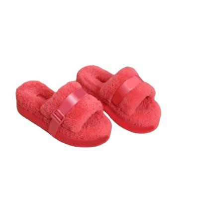 China 2021xdxugg Fashion Trend Woolen Slippers Comfortable Open Toe Outdoor Warm Leather Slippers for sale