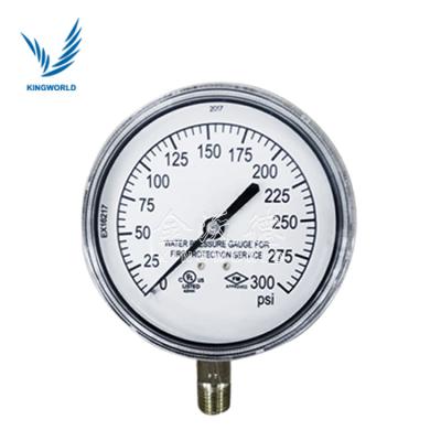 China FM automatic fire extinguishing installation low price pressure gauge for fire fighting system for sale