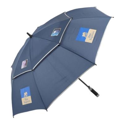 China Good Quality Minimalist Windproof Aluminum Men's Large View Waist Umbrella Double Layer Golf Umbrella for sale