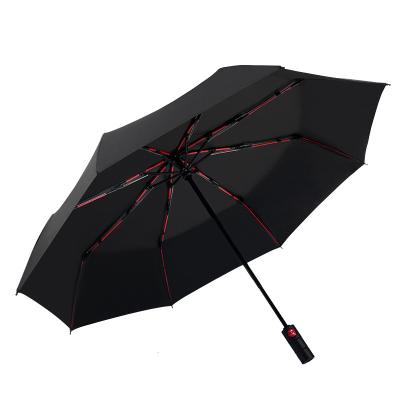 China New Traditional Wholesale Automatic Golf Umbrella 2 Folds Umbrella With Stainless Fiberglass Ribs Custom for sale