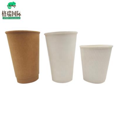 China Handmade Custom LOGO Printed Disposable Coffee Paper Mug for sale