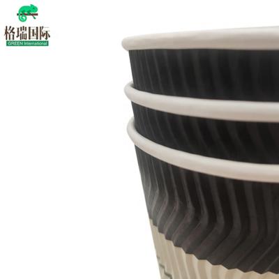 China Handmade wholesale high quality black disposable wallpaper double cup for sale