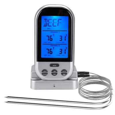 China Kitchen Thermometers Digital Food Pocket Food Thermometer 2 Probes Electronic Food Thermometer for sale