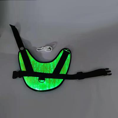 China Sustainable Luminous Pet Clothes LED Luminous Outdoor Tracking Clothes Multicolor Optional Fiber Optic Glowing Dog Clothes for sale