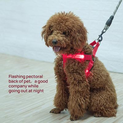 China Wholesale Morden Led Lights Usb Rechargeable Pet Vest Led Dog Collar Led Light Up Dog Flasher Harness for sale