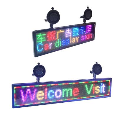 China Full Color Car Advertising Car Led Advertising Display Display Led Panel Cars Led Car Display With Sucker for sale