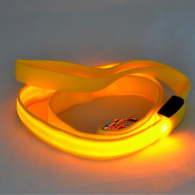 China Lights 2021 Hot Selling Amazon - USB Rechargeable Flashing Light Nylon Avoid Danger Safety LED Dog Leash for sale