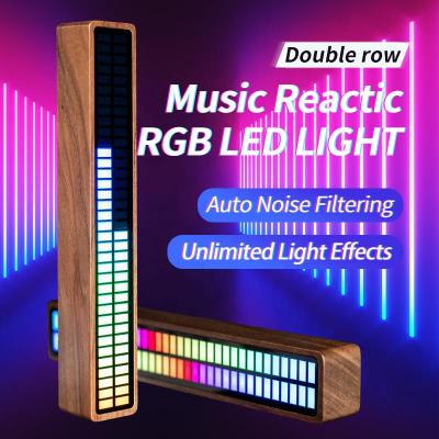 China 2021 Amazon Atmosphere Modern Office Interior Music Activated RGB Lamp Mini Car Ambient Light Rhythm Recognition New Rise Led Light for sale