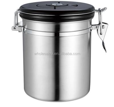 China Sustainable 16-Ounce Coffee Vault, 18/8 Stainless Steel Canister for sale