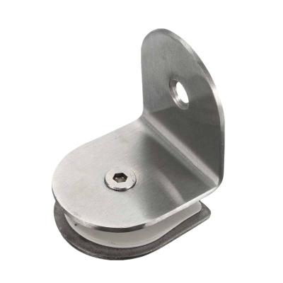 China Glass Connection 90 Degree 304 Stainless Steel Clamp Bracket Bracket Hinge for sale