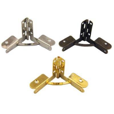 China Modern Iron Spring Hinge Antique Bronze For Furniture Miniature Hinges Quarter Circle Collapsible Concealable Hinge for sale