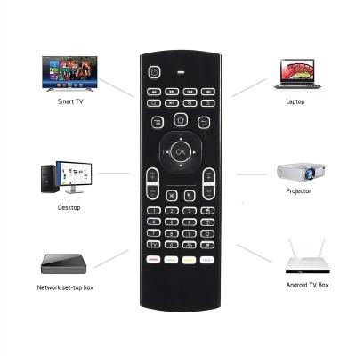 China Smart Home Appliances 2.4g Wireless Keyboard Mini Remote Control Mouse Backlit Keyboard MX3 Air Mouse mx3 en venta