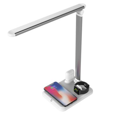 Китай USB High Speed ​​Adjustable Universal Wireless Charger Led Table Desk Lamp Station Foldable Wireless Charger продается