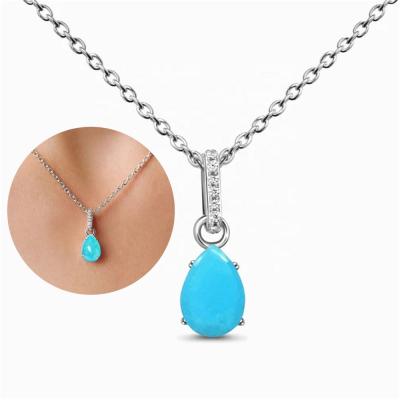 China La BOHÊME FUAMAY Diamond Charms Custom Made For Jewelry Making December Birthstone Turquoise Necklaces Bling Charms for sale