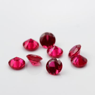 China Wholesale Price #5 Round Star Red Color Corundum Gemstone for sale