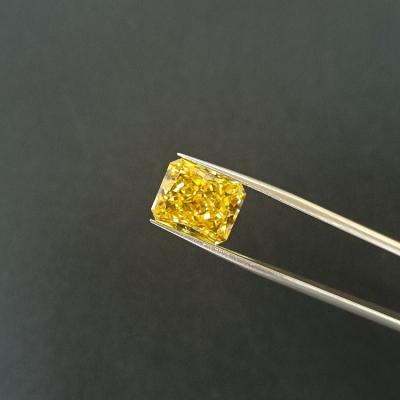 China Wholesale Price Fancy Yellow CZ Ice Color Play or Fire Flower Cut Synthetic Zircon Gemstones Zircon for sale