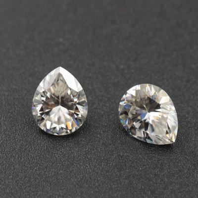 China Color Play or Fire Pear Cut Synthetic Diamond D/VVS1 Grade Loose Moissanite Gemstone for sale