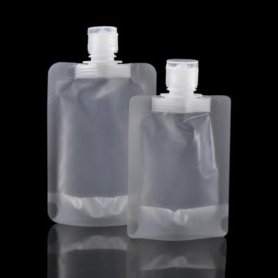 China Travel Size Recyclable Refillable Squeeze Pouch Lotion Shampoo Empty Shower Gel Squeezable Bags for sale