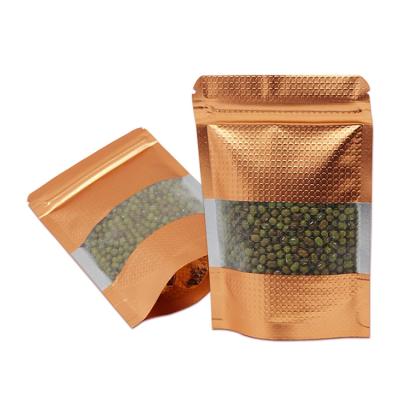 China Low MOQ Recyclable Customized Empty Plastic Food Packaging Tea Bag Matte White Aluminum Foil Stand Up Pouch for sale