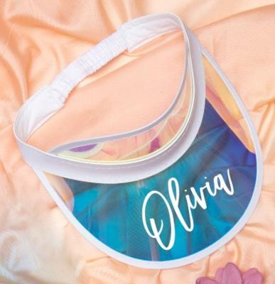 China Custom Picture Party Bride Visor Sun Hat Sun Visor Honeymoon Gift Beach Wedding Gift for sale