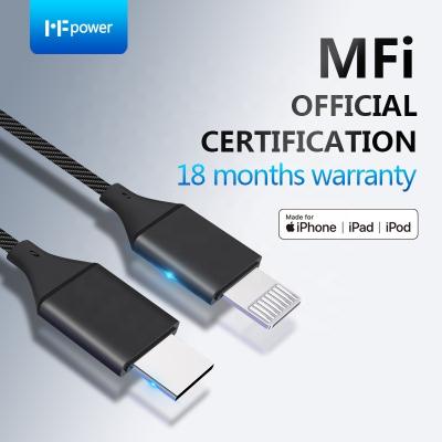 China MP3 / MP4 Player 2.4A MFI Certified Lighting 8 Pin Charging Data Cable 1m Fast Charge for sale