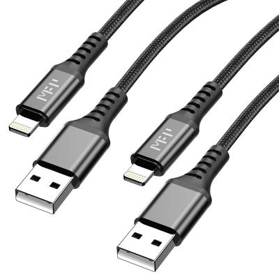 China 2.4AFast Charging Data Cable Charging USB Cable Original Chip48 Mfi Certified USB Cable For Lightning With Nylon Braided Made For iphone/ipad/ipod for sale