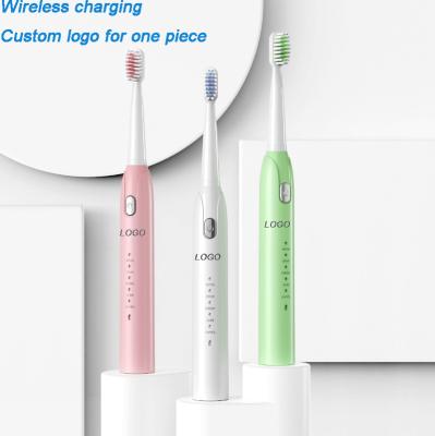 China 2020 Customs Battery Powered Logo For One Pcs 5 Sonic Automatic Wireless Electric Toothbrush Mode for sale