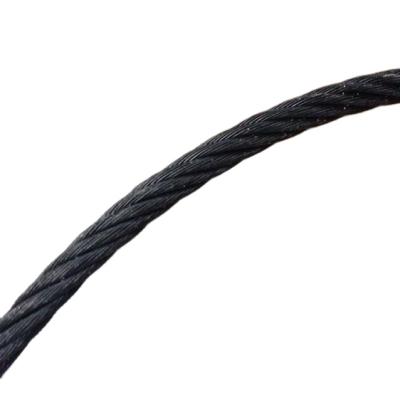 China Rope Black Galvanized Steel Wire Rope Cable For Performance for sale