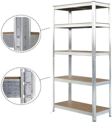 China 5 Tiers 175kg Galvanized Garage Sustainable Shelving for sale