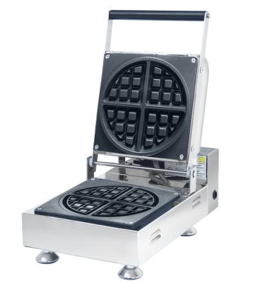 China Commercial High Quality Bakery Stainless Steel Large Electric Toothed Round Waffle Oven for sale