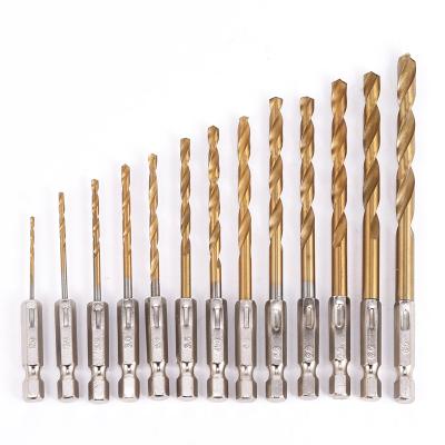 China Metal Drilling 13pcs Hex Handle Cobalt Stainless Steel High Speed ​​Steel Twist Drill for sale