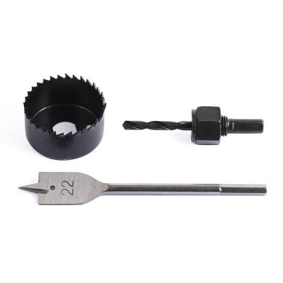 China Hot Sale Factory 3pcs Woodworking Hole Drilling Woodworking Hole Saw 48-54mm Gypsum Board Light Tube Hole Drilling Machine for sale