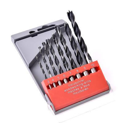 China High Quality Metal Drilling 8pcs Hex Shank Woodworking Drill Bits Carbon Steel Twist Drill for sale