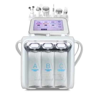 China Skin Rejuvenation 7in 1 hydra dermabrasion oxygen jet skin machine h2o2 oxygen facial machine with led mask for sale