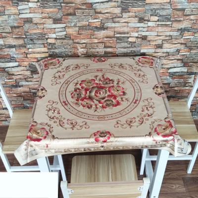 China 100*100cm PVC Gold Cloth Tablecloth Waterproof Independent Gold Embossed Tablecloth In Roll Factory for sale