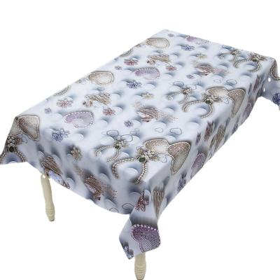 China Waterproof three layers high shinning pvc printing with fabric backing tablecloth roll factory for sale