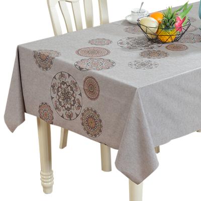 China Can you machine wash PVC tablecloth? PVC printing with machine washable cloth tablecloth for sale