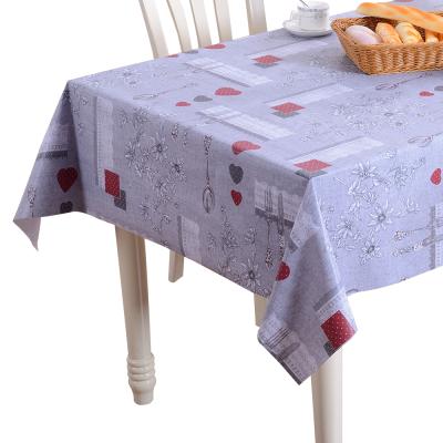 China PVC Waterproof Printing With Fabric Table Cloth Runner Lap Outdoor Waterproof Table Cloth Embroidered for sale