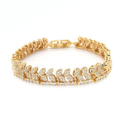 China JH 2022 JH 2022 Fashion Girls Bracelets Luxury Handmade Zircon 5A+ 14K 18K Gold Plated Jewelry Bracelet and Bangle Accessories for sale