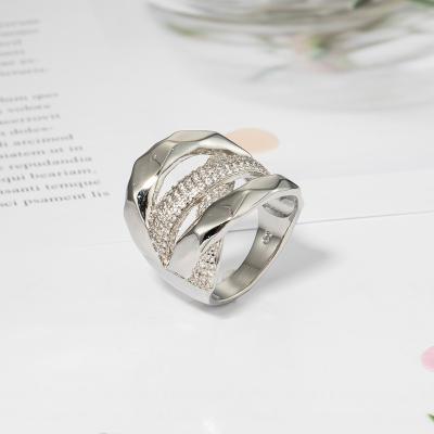 China JH Brass Ring Unique Style Jewelry Ring 22K Female Pure Silver Plated Ring Jewelry FASHIONABLE Elegant for sale